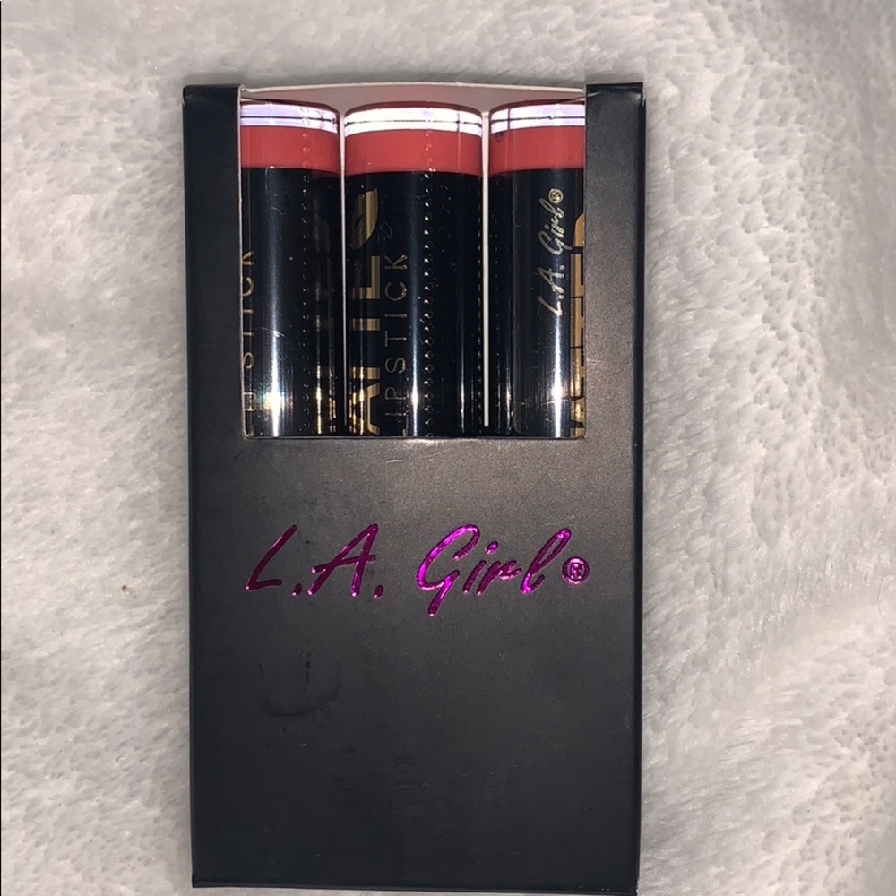 LA Girls Matte pink lipstick 3 pack